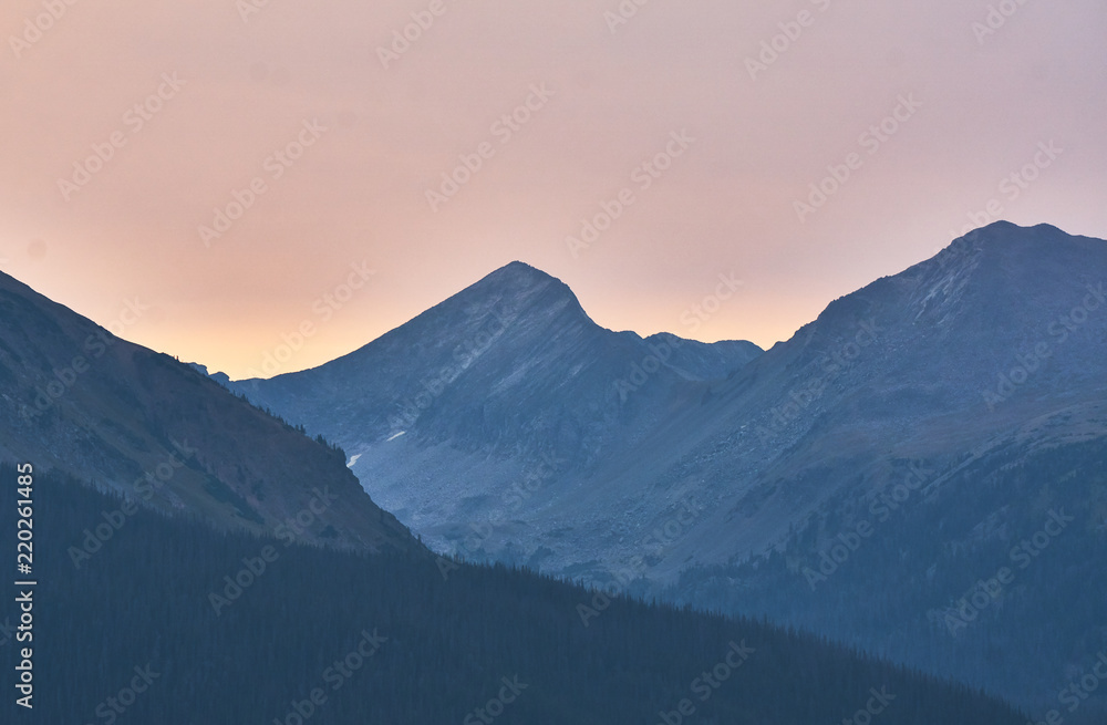 Bright Orange Western Mountain Sunsets