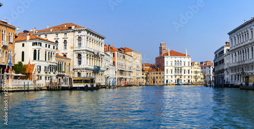 Venice grand canal or Canal Grande, view near Accademia bridge. Italy, Europe