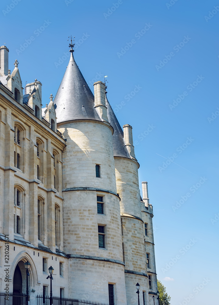 Conciergerie located on the west of the Cite Island and today it is part of larger complex known as Palais de Justice. Paris, France Conciergerie located on the west of the Cite Island and today it is part of larger complex known as Palais de Justice. Paris, France