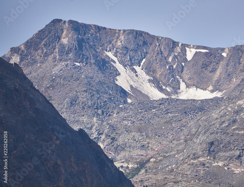 Glaciers and Rocky Mountains in Rocky Mountain National Park Colorado