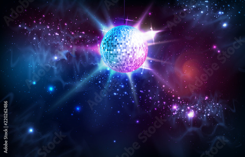 Disco ball. Disco ball on o...