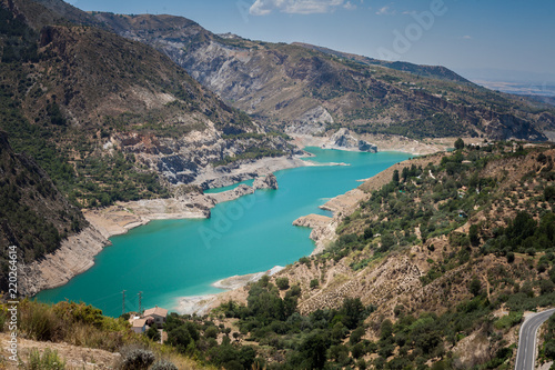 Mountain Lake in the south of Spain in summer