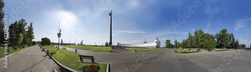 Panorama of Victory monument. Victory Park on the Poklonnaya Gora (the Poklonnay Hill)
