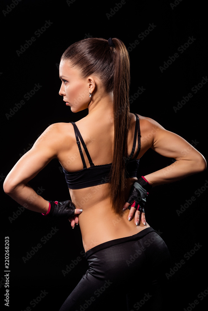 Obraz premium Girl flexing her back.