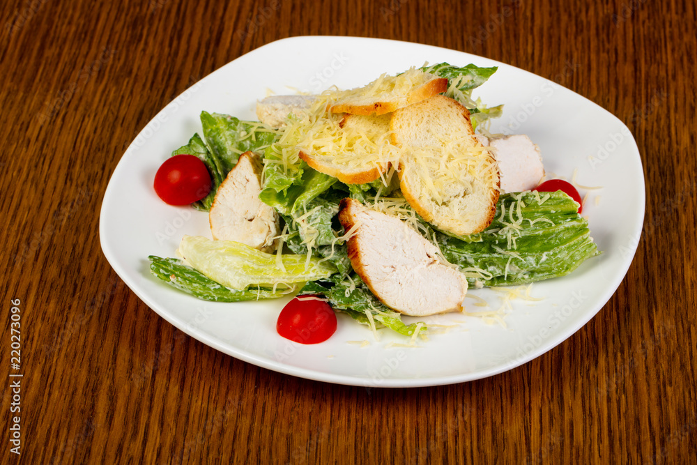 Caesar salad with chicken