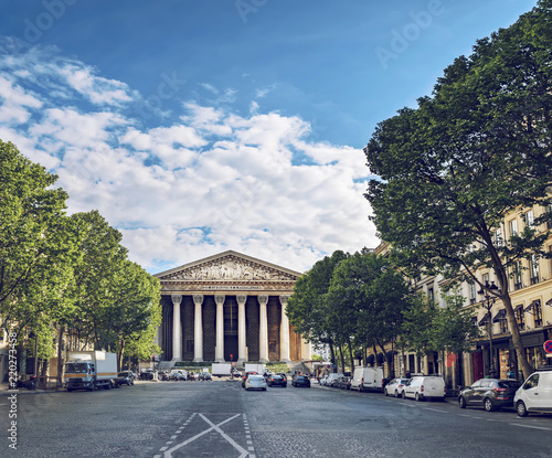 France, Paris, Ste-Marie Madeleine church and Rue Tronchet