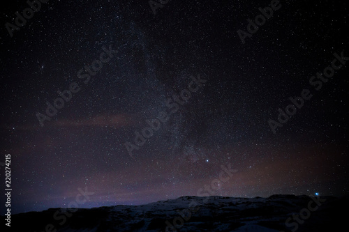 Die Milchstraße über dem winterlichen Island