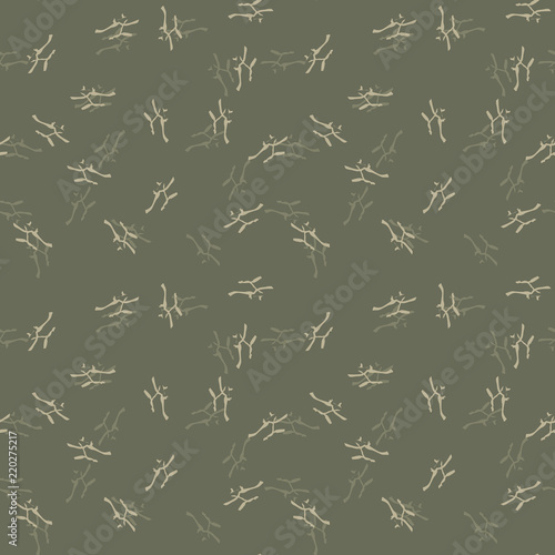 UFO military camouflage seamless pattern in in different shades of green and beige colors