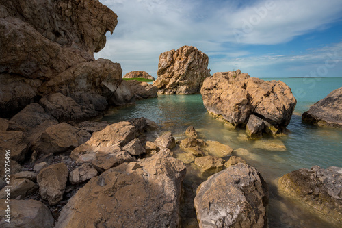 lake with beautiful rocks