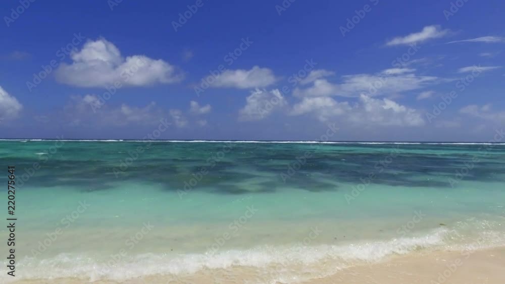 Walking On Luxury Beach To The Ocean, Anse Source d'Argent, La Digue, Seychelles Walking On Luxury Beach To The Ocean, Anse Source d'Argent, La Digue, Seychelles