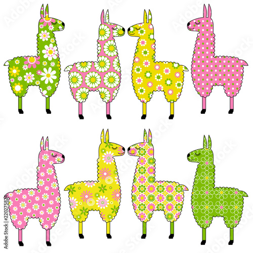 llama vectors with patterns