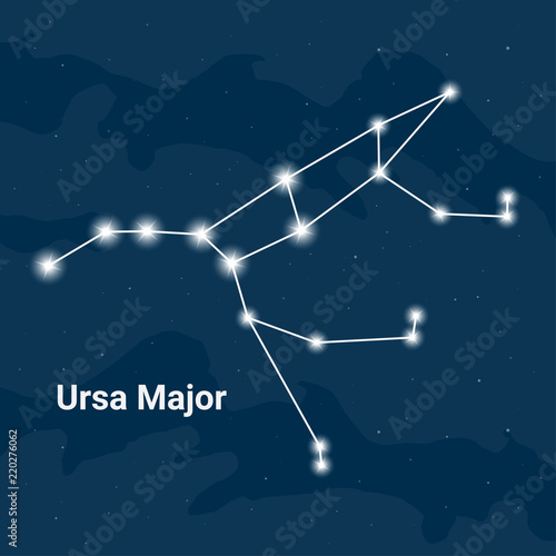 The constellation Ursa Major (The Great Bear) - Vector