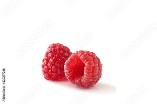 Raspberries isolated on a white background