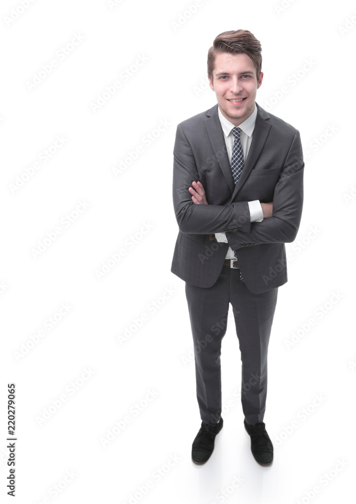 view from the top.successful young businessman view from the top.successful young businessman