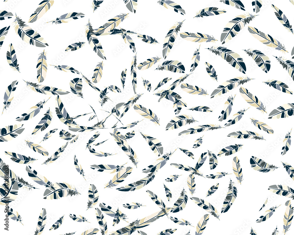 Obraz premium Flying feathers background