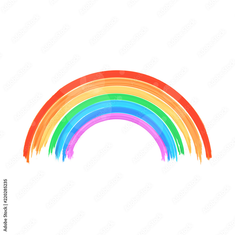 Obraz premium Painted shiny rainbow