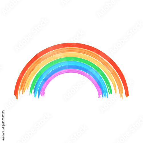 Painted shiny rainbow