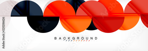 Circle abstract background, geometric illustration
