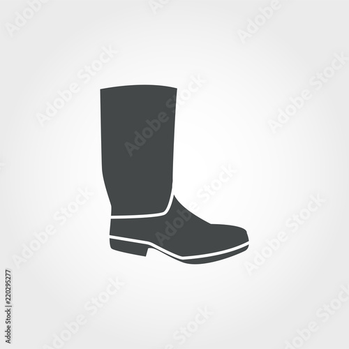 Rubber Boots icon. Pixel perfect. Using for web design, apps, software, print. Rubber Boots icon design from clothes collection.
