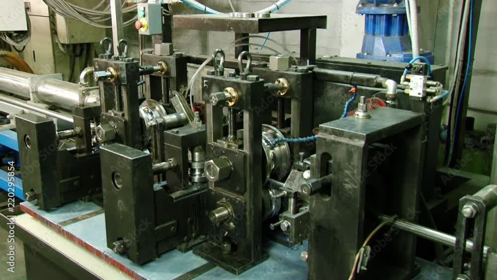 Seamless technology for production of stainless steel pipes in factory. Metal-rolling machines for production rolled metal is used for manufacture of parts or an independent element. Seamless technology for production of stainless steel pipes in factory. Metal-rolling machines for production rolled metal is used for manufacture of parts or an independent element.