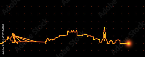 Bratislava Light Streak Skyline