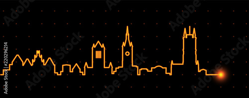 Ghent Light Streak Skyline