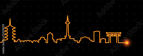 Kyoto Light Streak Skyline