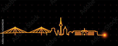 Mannheim Light Streak Skyline
