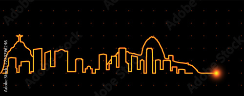 Rio de Janeiro Light Streak Skyline
