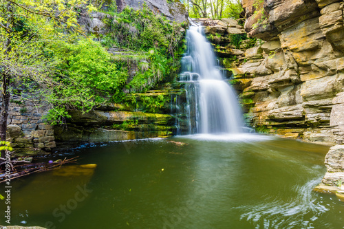 Beautiful wild waterfall (Salt de Sallent, Rupit, Catalonia, Spain)