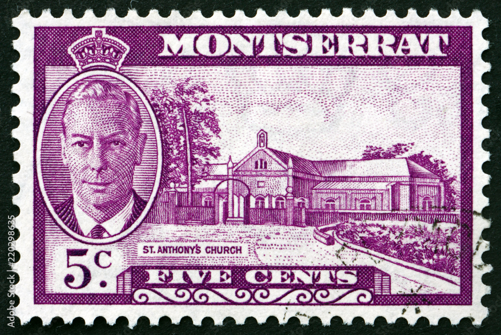 Postage stamp Montserrat 1951 St. Anthony’s Church