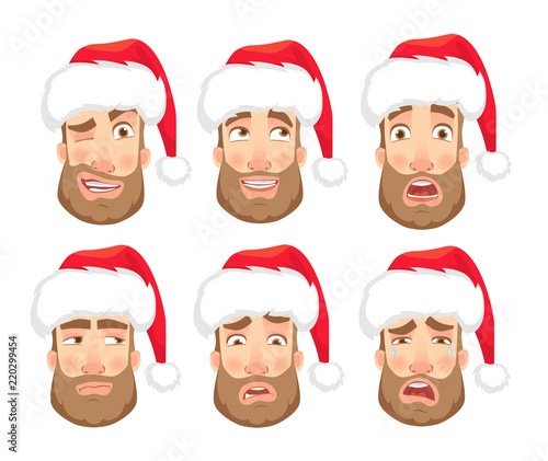 head of man in hat set