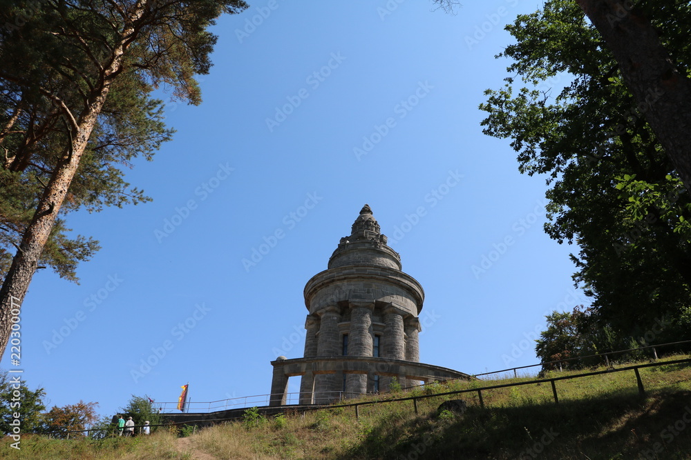 War memorial the Burschenschaftsdenkmal on the Göpelskuppe in Eisenach, Germany