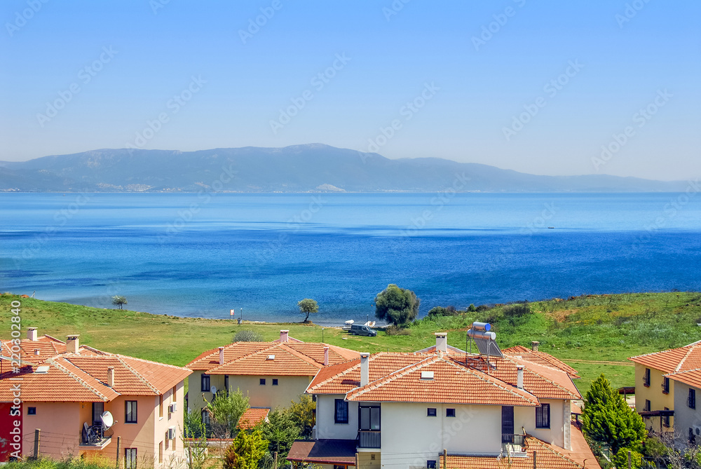 Izmir, Turkey, 3 April 2010: Cost of Seferihisar with houses Izmir, Turkey, 3 April 2010: Cost of Seferihisar with houses