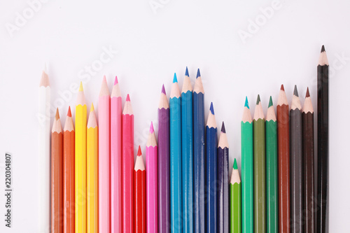 Pencil Colour isolated on white background