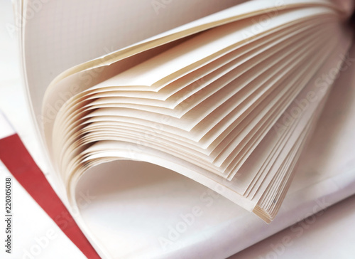 The corner of the net notebooks. White pages notebook.