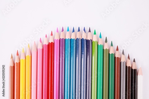 Pencil Colour isolated on white background