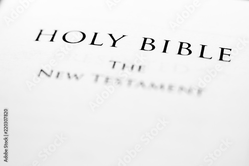 The holy bible close up