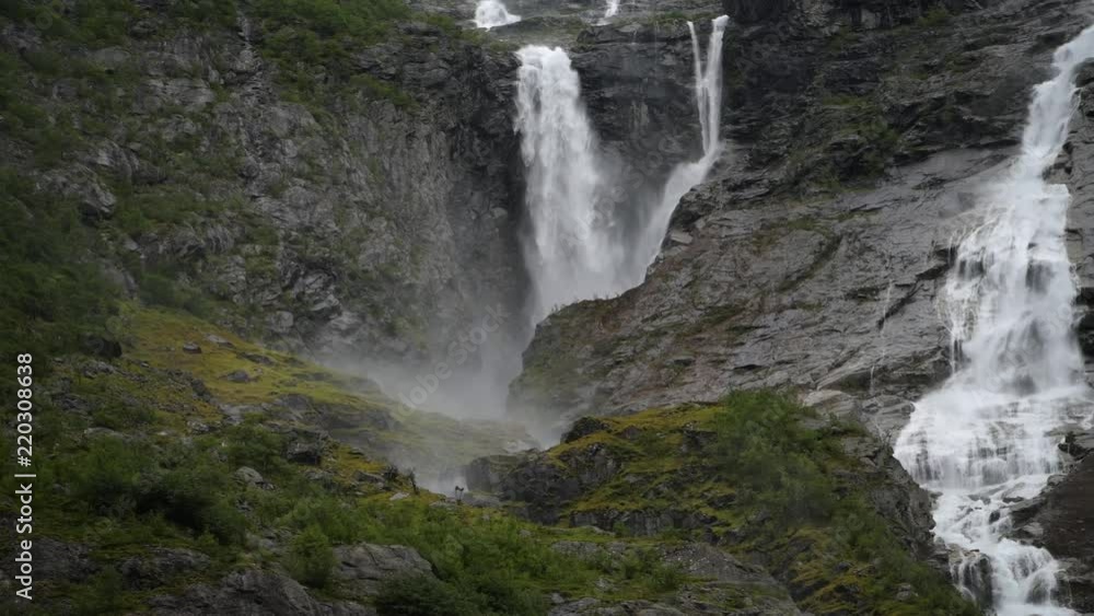 Norway, Europe. Scenic Mountain Waterfalls. Norway, Europe. Scenic Mountain Waterfalls.