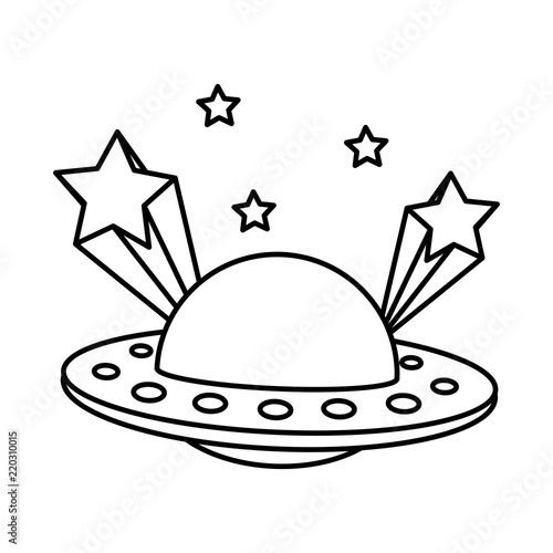 line ufo universe object and shoothing stars