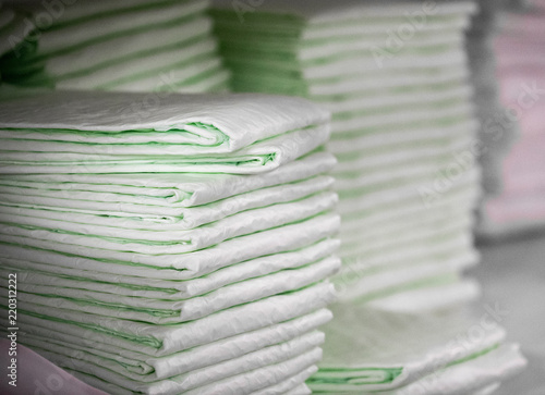 Medical mattress padding in storage at a hospital Intensive Care Unit