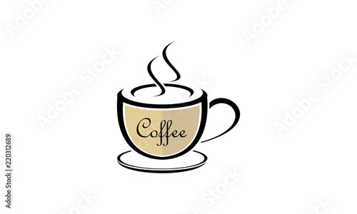 Fototapeta Naklejka Na Ścianę i Meble -  Cup of coffee logo