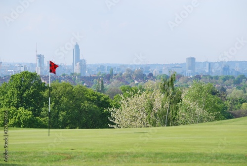Golf Course with London City View