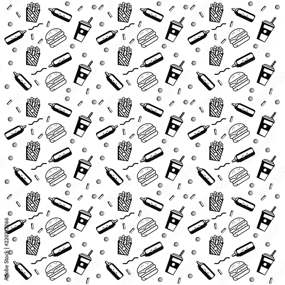 Fast food Wrap paper. Burger texture. Restaurant pattern mock up Fast food Wrap paper. Burger texture. Restaurant pattern mock up