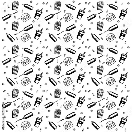 Fast food Wrap paper. Burger texture. Restaurant pattern mock up  