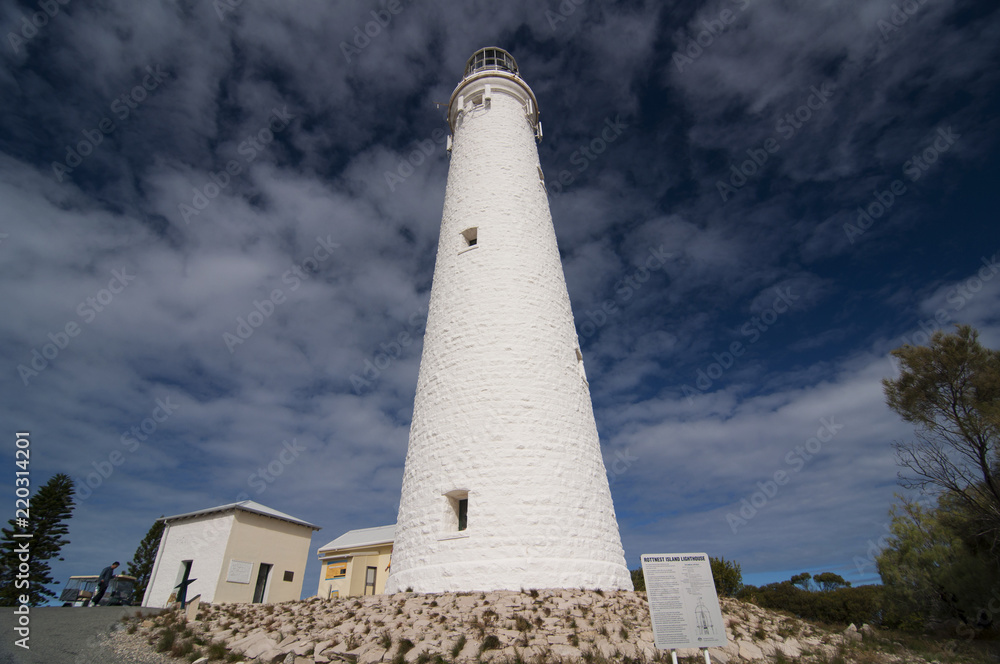 ROTTNEST ISLAND, AUSTRALIA : MAY 31 2013 - the Wadjemup lighthouse under the blue sky