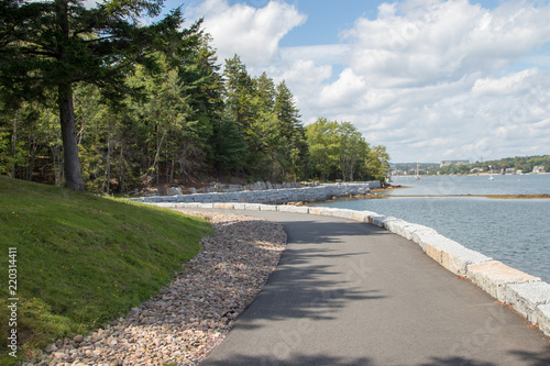 road, water, nature, landscape, sky, river,