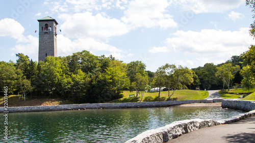 park, lake, river, water, landscape, sky, nature, summer, blue, 