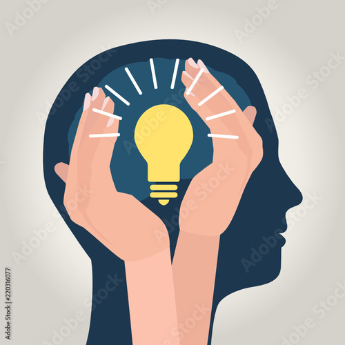 Men idea care, creativity concept