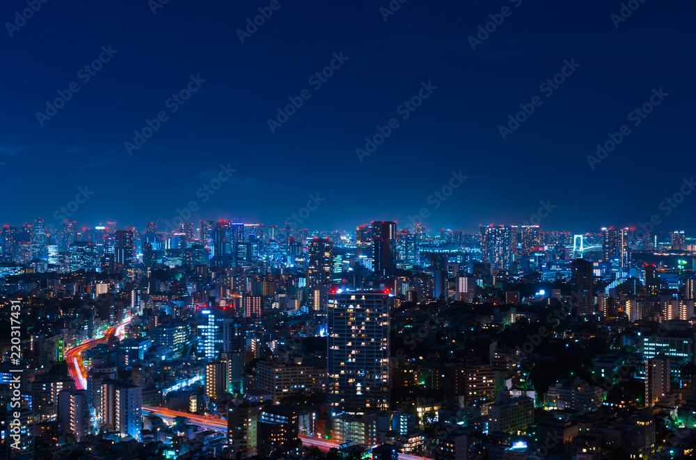東京夜景・都心のマンション群 東京夜景・都心のマンション群